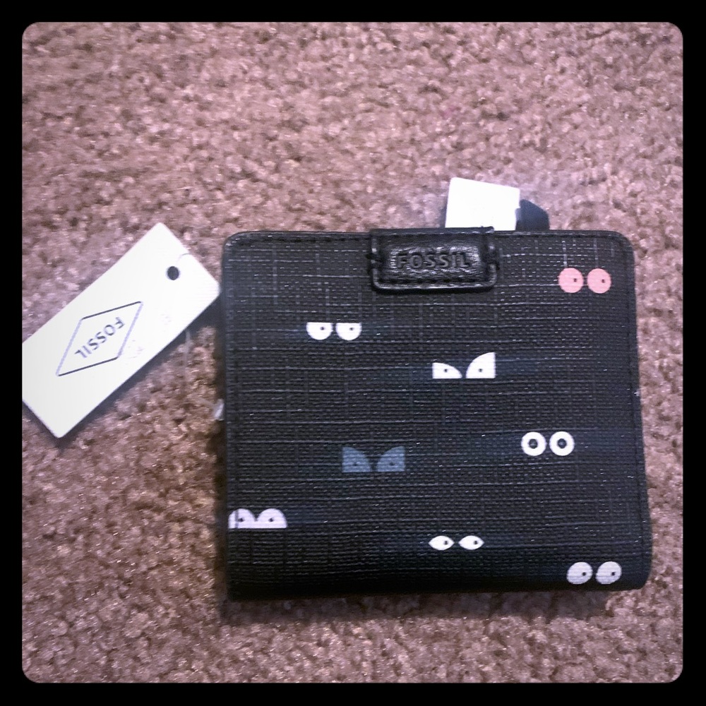 Black FOSSILS wallet